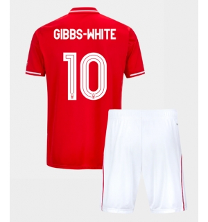 Nottingham Forest Morgan Gibbs-White #10 Hjemmedraktsett Barn 2025-26 Kortermet (+ Korte bukser)