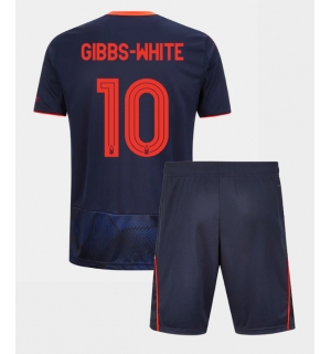 Nottingham Forest Morgan Gibbs-White #10 Tredjedraktsett Barn 2025-26 Kortermet (+ Korte bukser)