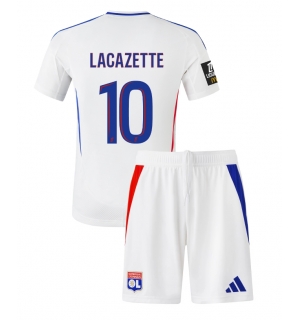 Olympique Lyonnais Alexandre Lacazette #10 Hjemmedraktsett Barn 2024-25 Kortermet (+ Korte bukser)