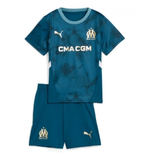Olympique de Marseille Bortedraktsett Barn 2024-25 Kortermet (+ Korte bukser)