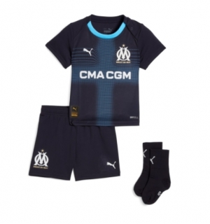 Olympique de Marseille Bortedraktsett Barn 2025-26 Kortermet (+ Korte bukser)