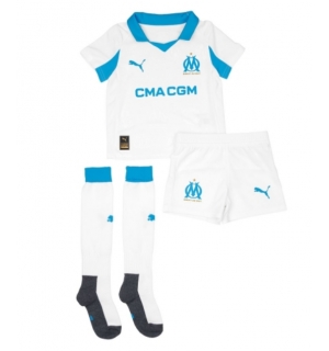 Olympique de Marseille Hjemmedraktsett Barn 2025-26 Kortermet (+ Korte bukser)