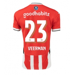 PSV Eindhoven Joey Veerman #23 Hjemmedrakt 2024-25 Kortermet