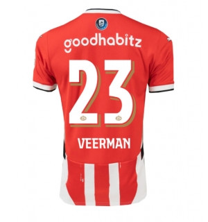 PSV Eindhoven Joey Veerman #23 Hjemmedrakt 2024-25 Kortermet