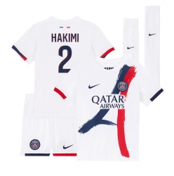 Paris Saint-Germain Achraf Hakimi #2 Bortedraktsett Barn 2024-25 Kortermet (+ Korte bukser)