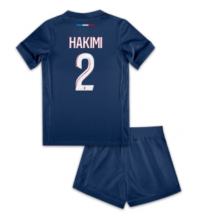 Paris Saint-Germain Achraf Hakimi #2 Hjemmedraktsett Barn 2024-25 Kortermet (+ Korte bukser)
