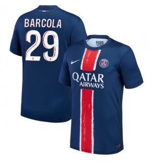 Paris Saint-Germain Bradley Barcola #29 Hjemmedrakt 2024-25 Kortermet