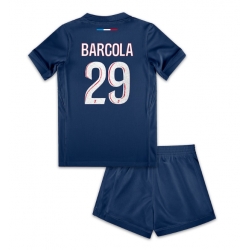 Paris Saint-Germain Bradley Barcola #29 Hjemmedraktsett Barn 2024-25 Kortermet (+ Korte bukser)