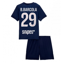 Paris Saint-Germain Bradley Barcola #29 Hjemmedraktsett Barn 2025-26 Kortermet (+ Korte bukser)