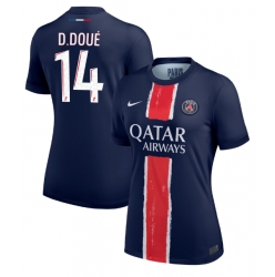 Paris Saint-Germain Desire Doue #14 Hjemmedrakt Dame 2024-25 Kortermet