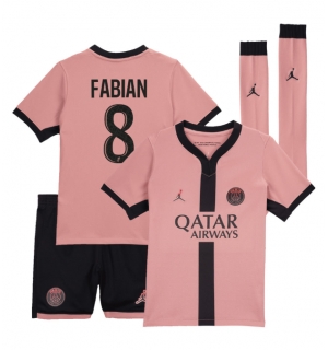 Paris Saint-Germain Fabian Ruiz #8 Tredjedraktsett Barn 2024-25 Kortermet (+ Korte bukser)
