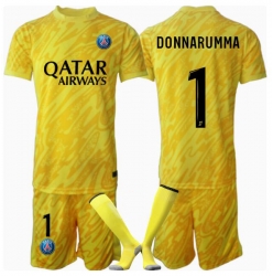 Paris Saint-Germain Gianluigi Donnarumma #1 Keeper Tredjedraktsett Barn 2024-25 Kortermet (+ Korte bukser)