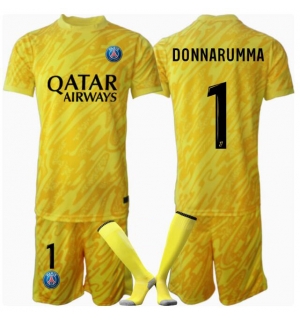 Paris Saint-Germain Gianluigi Donnarumma #1 Keeper Tredjedraktsett Barn 2024-25 Kortermet (+ Korte bukser)