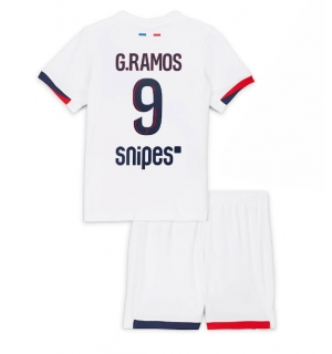 Paris Saint-Germain Goncalo Ramos #9 Bortedraktsett Barn 2025-26 Kortermet (+ Korte bukser)