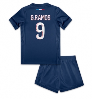 Paris Saint-Germain Goncalo Ramos #9 Hjemmedraktsett Barn 2024-25 Kortermet (+ Korte bukser)