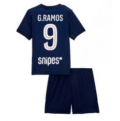 Paris Saint-Germain Goncalo Ramos #9 Hjemmedraktsett Barn 2025-26 Kortermet (+ Korte bukser)