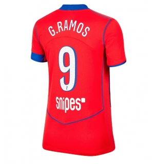 Paris Saint-Germain Goncalo Ramos #9 Tredjedrakt Dame 2025-26 Kortermet