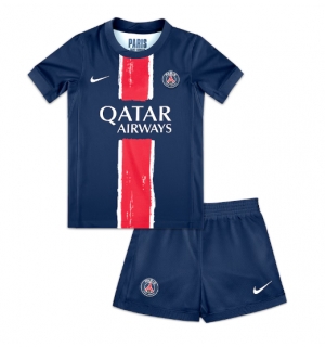 Paris Saint-Germain Hjemmedraktsett Barn 2024-25 Kortermet (+ Korte bukser)