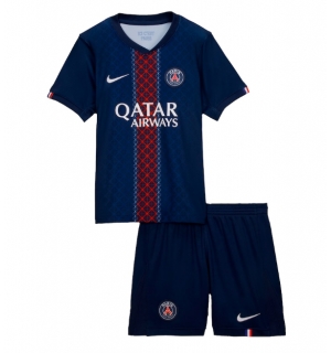 Paris Saint-Germain Hjemmedraktsett Barn 2025-26 Kortermet (+ Korte bukser)