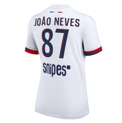 Paris Saint-Germain Joao Neves #87 Bortedrakt Dame 2025-26 Kortermet