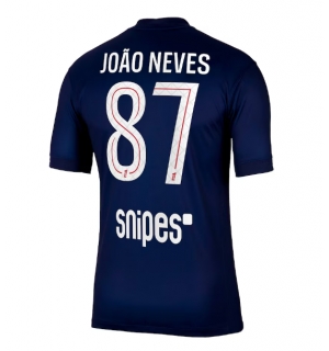 Paris Saint-Germain Joao Neves #87 Hjemmedrakt 2025-26 Kortermet