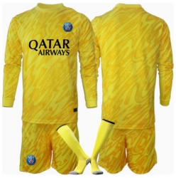 Paris Saint-Germain Keeper Tredjedraktsett Barn 2024-25 Langermet (+ Korte bukser)