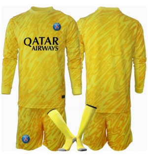 Paris Saint-Germain Keeper Tredjedraktsett Barn 2024-25 Langermet (+ Korte bukser)