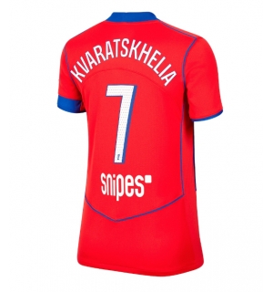 Paris Saint-Germain Khvicha Kvaratskhelia #7 Tredjedrakt Dame 2025-26 Kortermet