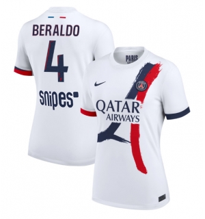 Paris Saint-Germain Lucas Beraldo #4 Bortedrakt Dame 2025-26 Kortermet