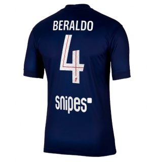 Paris Saint-Germain Lucas Beraldo #4 Hjemmedrakt 2025-26 Kortermet