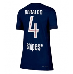 Paris Saint-Germain Lucas Beraldo #4 Hjemmedrakt Dame 2025-26 Kortermet