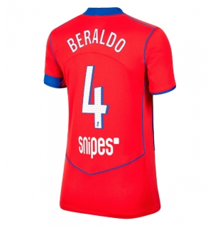 Paris Saint-Germain Lucas Beraldo #4 Tredjedrakt Dame 2025-26 Kortermet