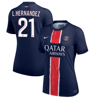 Paris Saint-Germain Lucas Hernandez #21 Hjemmedrakt Dame 2024-25 Kortermet