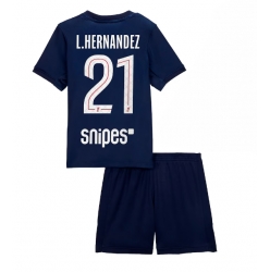Paris Saint-Germain Lucas Hernandez #21 Hjemmedraktsett Barn 2025-26 Kortermet (+ Korte bukser)