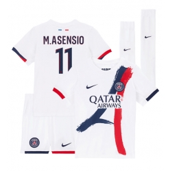 Paris Saint-Germain Marco Asensio #11 Bortedraktsett Barn 2024-25 Kortermet (+ Korte bukser)