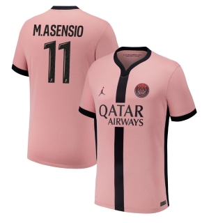 Paris Saint-Germain Marco Asensio #11 Tredjedrakt 2024-25 Kortermet