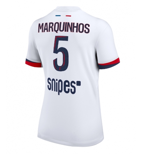 Paris Saint-Germain Marquinhos #5 Bortedrakt Dame 2025-26 Kortermet Paris Saint-Germain Marquinhos #5 Bortedrakt Dame 2025-26 Kortermet