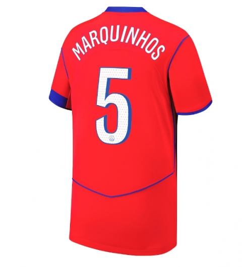Paris Saint-Germain Marquinhos #5 Tredjedrakt 2025-26 Kortermet Paris Saint-Germain Marquinhos #5 Tredjedrakt 2025-26 Kortermet