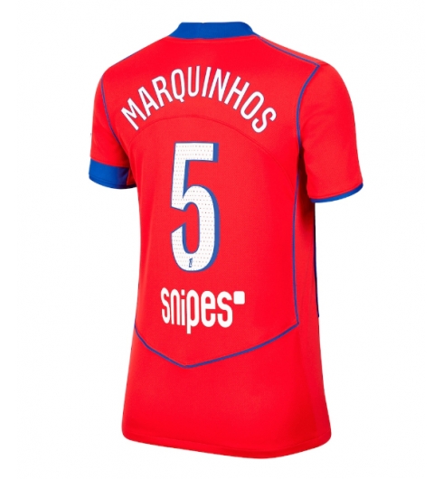 Paris Saint-Germain Marquinhos #5 Tredjedrakt Dame 2025-26 Kortermet Paris Saint-Germain Marquinhos #5 Tredjedrakt Dame 2025-26 Kortermet