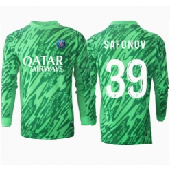 Paris Saint-Germain Matvei Safonov #39 Keeper Hjemmedrakt 2024-25 Langermet