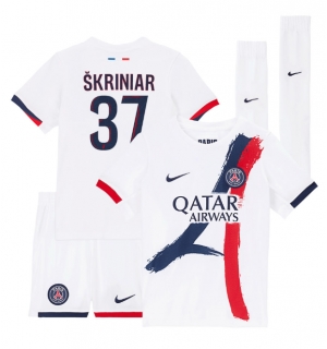 Paris Saint-Germain Milan Skriniar #37 Bortedraktsett Barn 2024-25 Kortermet (+ Korte bukser)