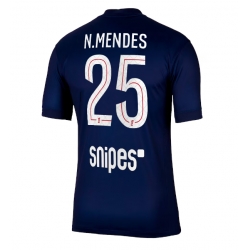 Paris Saint-Germain Nuno Mendes #25 Hjemmedrakt 2025-26 Kortermet