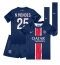 Paris Saint-Germain Nuno Mendes #25 Hjemmedraktsett Barn 2024-25 Kortermet (+ Korte bukser)