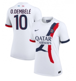 Paris Saint-Germain Ousmane Dembele #10 Bortedrakt Dame 2024-25 Kortermet