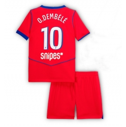 Paris Saint-Germain Ousmane Dembele #10 Tredjedraktsett Barn 2025-26 Kortermet (+ Korte bukser)