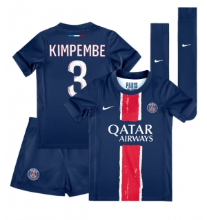 Paris Saint-Germain Presnel Kimpembe #3 Hjemmedraktsett Barn 2024-25 Kortermet (+ Korte bukser)