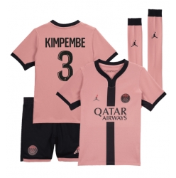 Paris Saint-Germain Presnel Kimpembe #3 Tredjedraktsett Barn 2024-25 Kortermet (+ Korte bukser)