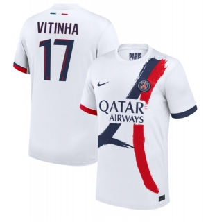 Paris Saint-Germain Vitinha #17 Bortedrakt 2024-25 Kortermet