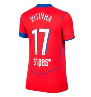 Paris Saint-Germain Vitinha #17 Tredjedrakt Dame 2025-26 Kortermet