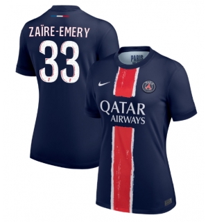 Paris Saint-Germain Warren Zaire-Emery #33 Hjemmedrakt Dame 2024-25 Kortermet